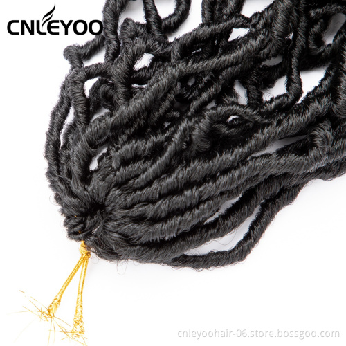 Factory Seller New Faux Locs Crochet Hair For women 10 inch 14 inch 18 inch 24 inch Nu Lock Crochet Braids For Girls